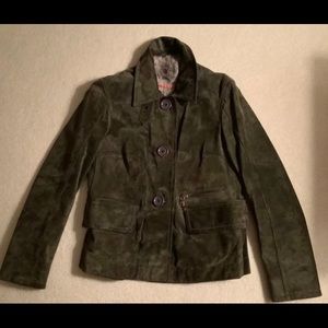 Prada suede and fur lined jacket